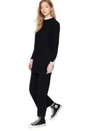 trendyol-czarny-komplet-damski-sweter-i-spodnie-z-perlowymi-guzikami-l-5ea