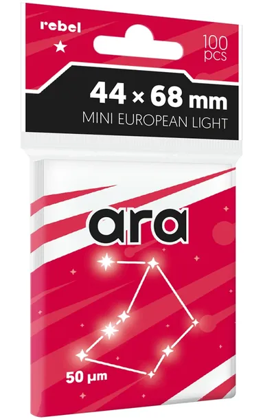 100 koszulek na karty Rebel: Ara Light Sleeves (44x68 mm)