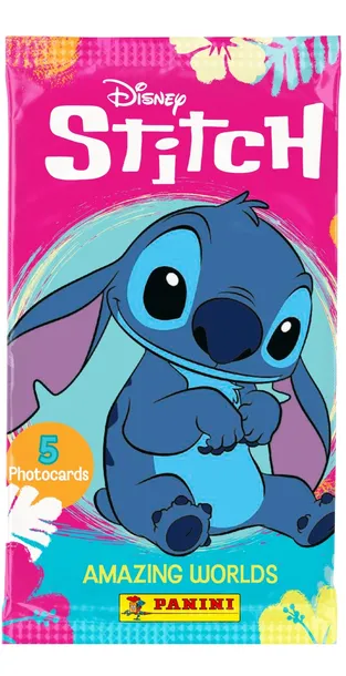 Fotokarty PANINI Disney Stitch: 1x Paczka/Saszetka z 5 Fotokartami
