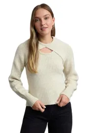 trendyol-sweter-damski-bezowy-z-wycieciem-przy-dekolcie-m-5ea