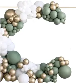 balony-khaki-biale-zlote-luk-girlanda-122szt