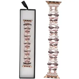 bransoleta-do-apple-watch-glacierx-gleam-bow-stretch-bracelet-rose-coffee