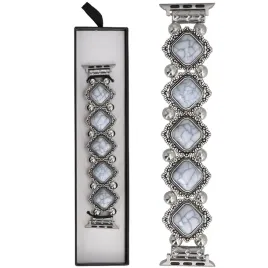 bransoleta-glacierx-vintage-stones-stretch-bracelet-biala-do-apple-watch