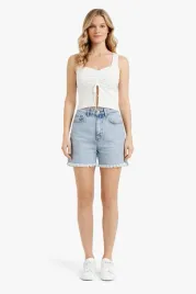 anna-field-jeansowe-spodenki-wysoki-stan-postrzepione-xl-i4a