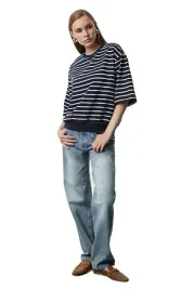 trendyol-bluza-damska-w-paski-z-krotkim-rekawem-bez-kaptura-m-5ea