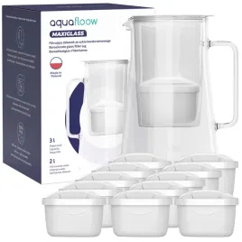 dzbanek-filtrujacy-szklany-aquafloow-maxiglass-3l-bialy-12x-filtr-do-wody