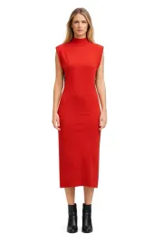 czerwona-prosta-sukienka-elegancka-z-krotkim-rekawem-i-stojka-s-m-1i4a