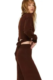 trendyol-komplet-damski-brazowy-sweter-z-wiazaniem-i-spodnie-m-5ea