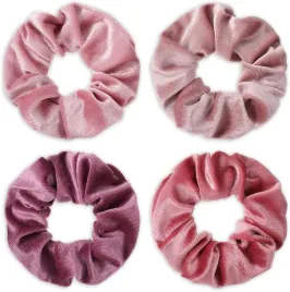 aksamitne-gumki-do-wlosow-4-szt-scrunchies-elastyczne-rozowe