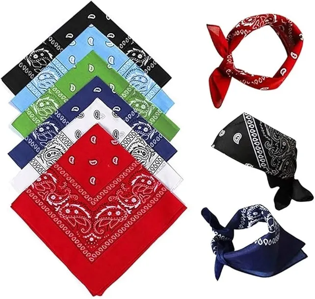 CHUSTA BANDANA ZESTAW 6 SZT WIELOZADANIOWA UNIWERSALNA