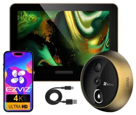 wizjer-ezviz-ep4-gold-4k-8mp-dotykowy-ekran-detekcja-twarzy-7100mah
