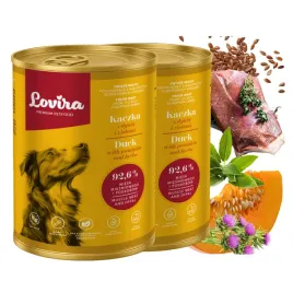 lovira-karma-mokra-dla-psa-kaczka-z-dynia-i-ziolami-lovira-2x-400-g
