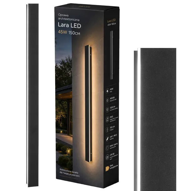 Lampa LED 150cm kinkiet ogrodowy ścienny elewacyjna zewnętrzna akryl