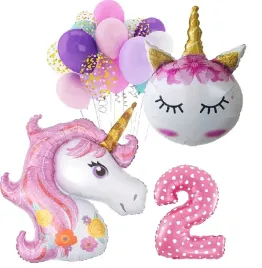 urodziny-balony-dekoracje-jednorozec-unicorn-baner-imie