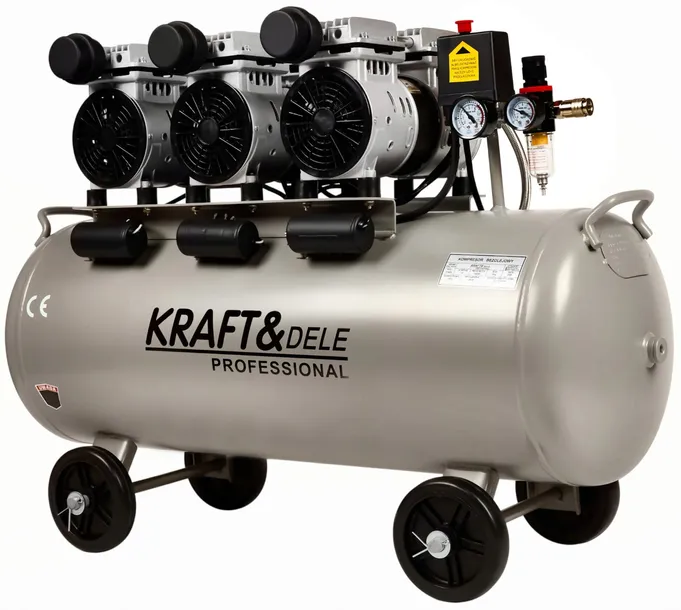 KOMPRESOR BEZOLEJOWY 100L 3 X 1500W SPRĘŻARKA 230V 1440RPM 8BAR 1BAR KD1397