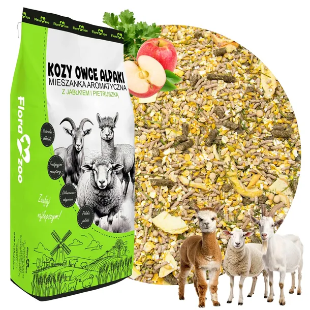 KARMA PASZA NATURALNA MIESZANKA ZBILANSOWANA WITAMINY DLA KÓZ OWIEC ALPAK