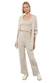 trendyol-komplet-damski-bezowy-sweter-top-spodnie-z-guzikami-s-5ea