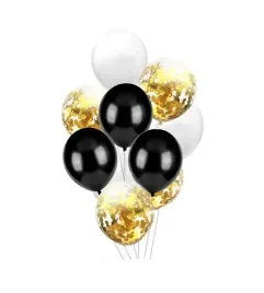 balony-konfetti-18-40-lat-czarne-zlote-biale-21szt