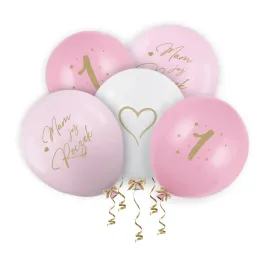 balony-na-roczek-1-urodziny-rozowe-5szt
