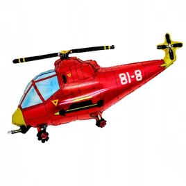 balon-foliowy-helikopter-czerwony-ratunkowy
