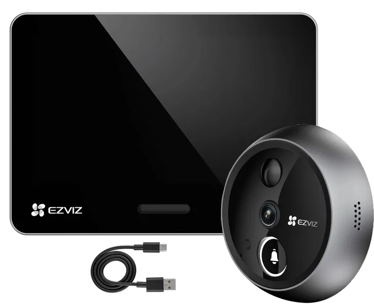 WIZJER ELEKTRONICZNY WIFI EZVIZ EP4 4K 155° DOTYKOWY EKRAN BATERIA 7100mAh