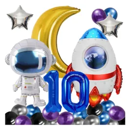 balony-urodziny-10-lat-kosmos-rakieta-astronauta