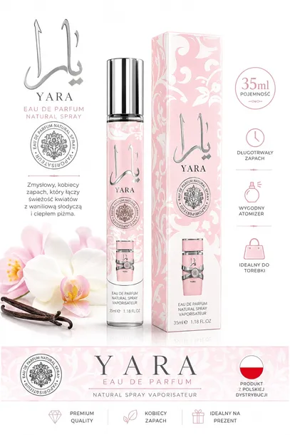LATTAFA YARA 35ml PERFUMETKA DAMSKIE PERFUMY ARABSKIE