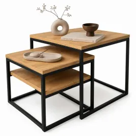 zestaw-stolikow-kawowych-industrialny-50x50-40x40-z-polka-blat-dab-craft