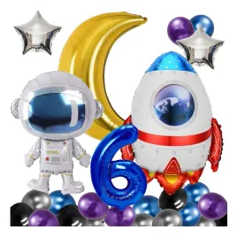 balony-na-urodziny-6-lat-kosmos-rakieta-astronauta