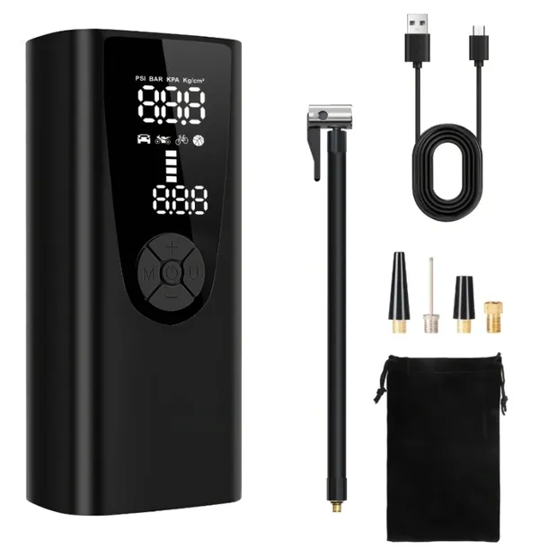 Elektryczna Pompka Rowerowa Samochodowa Kompresor Powarbank Latarka Usb-c