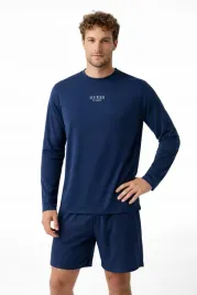 guess-granatowa-bawelniana-gora-bluzka-od-pizamy-m-i3b