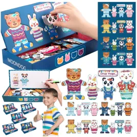 zabawki-montessori-ukladanka-magnetyczna-puzzle-edukacyjne-ubieranie-misiow