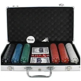 poker-zestaw-do-gry-karty-2-talie-300-zetonow-5-nominalow-kostki-walizka