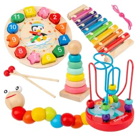 klocki-drewniane-zestaw-edukacyjny-instrument-cymbalki-zegar-wieza-5w1