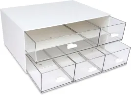 organizer-na-biurko-5-szuflad-2-poziomowy-bialy
