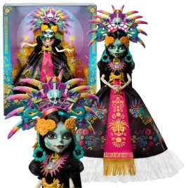 lalka-skelita-calaveras-dia-de-muertos-2025-z-azteckimi-akcesoriami