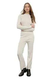 trendyol-komplet-damski-bezowy-prazkowany-sweter-i-spodnie-m-5ea