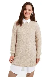 trendyol-sweter-damski-bezowy-azurowy-warkocze-dlugi-m-5ea