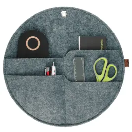 organizer-scienny-kolko-z-kieszeniami-filc-szary-l-na-sciane-35-cm
