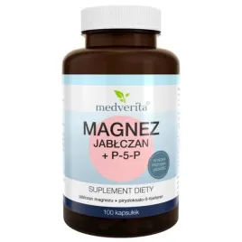 jablczan-magnezu-witamina-b6-magnez-wytrzymalosc-medverita-100-kaps