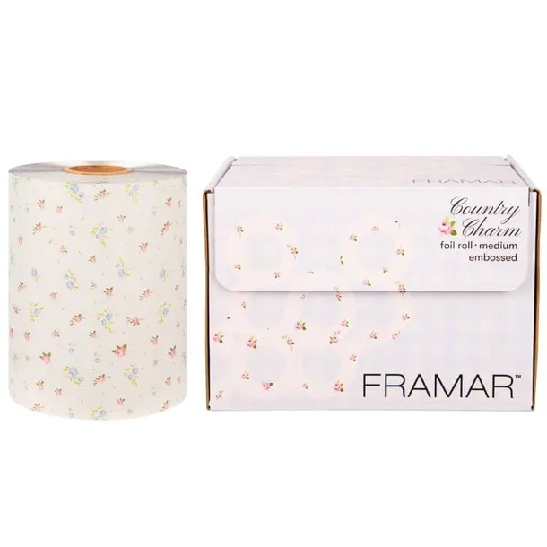 FRAMAR FOLIA ALUMINIOWA W ROLCE RYFLOWANA COUNTRY CHARM 12,7 CM X 97,5 M