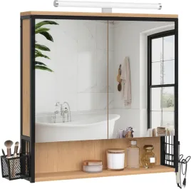 szafka-lazienkowa-z-lustrem-oswietlenie-led-czarny-jasny-dab-70x145x70cm