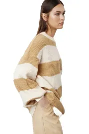 trendyol-sweter-damski-w-paski-luzny-bezowo-bialy-bez-dodatkow-m-5ea