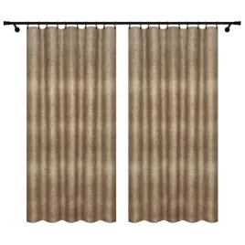 zaslony-gotowe-na-tasmie-140x230-lniany-wzor-brazowe-2-sztuki-zaslona