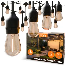 girlanda-ogrodowa-swietlna-10m-10x-zarowka-led-e27-przewod-wodoszczelna