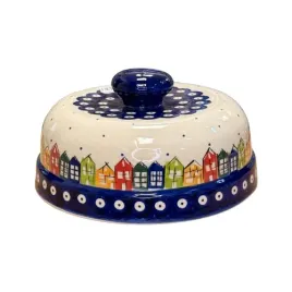 pokrywa-na-talerz-domki-24-cm-ceramika-boleslawiec