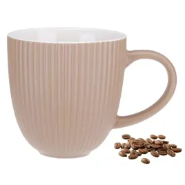 kubek-porcelanowy-360-ml-karmelowy-matowy-wypukly-ryflowany-paseczki-prazki