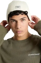 guess-klasyczna-welniana-czapka-beanie-z-logo-w-ecru-uniwersalny-gla