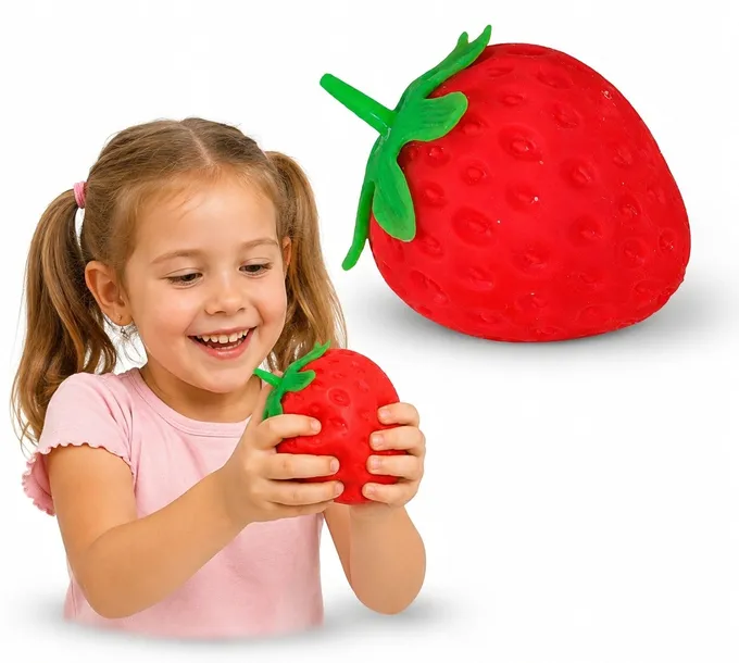 Gniotek Antystresowy Squishy Truskawka Miękka Do Ściskania Sensoryczny