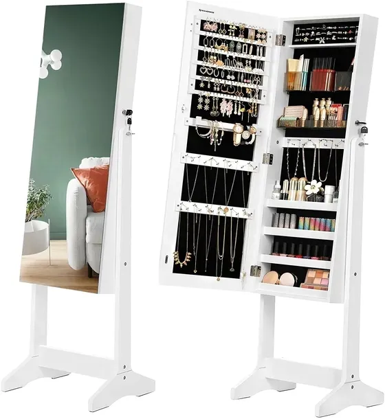 Toaletka Songmics biały MDF matowe 41,2 x 36,5 x 152 cm - zdjęcie 15
